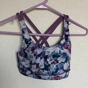 Lulu lemon floral sports bra